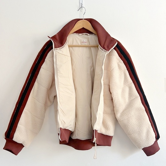 NEW Free People FP Movement Fleecy Sherpa Scrunchy Pippa Jacket Quilted NWOT - Picture 10 of 16